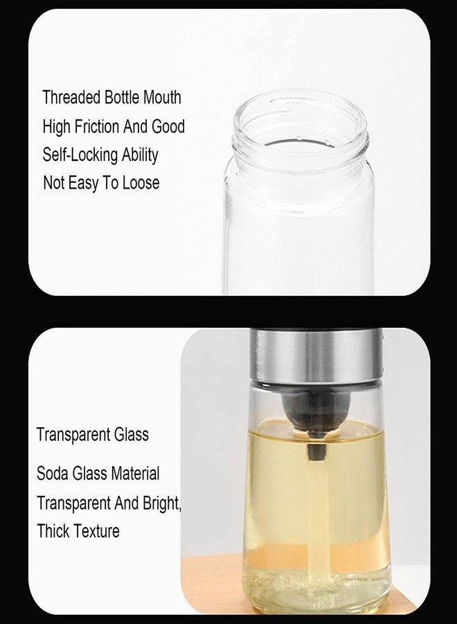 TASKHOUSE Oil Dispenser 350ml With Brush Portable 2 in 1 Olive Oil Dispenser Bottle for Air Fryer Kitchen Cooking Salad Baking Grill BBQ Oil Bottles for Kitchen (Pack Of 1) (White Pack Of 1) - Image 5